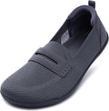WHITIN Women's Round Toe Slip On Penny Loafers | Wide Barefoot Flats with Breathable Knit