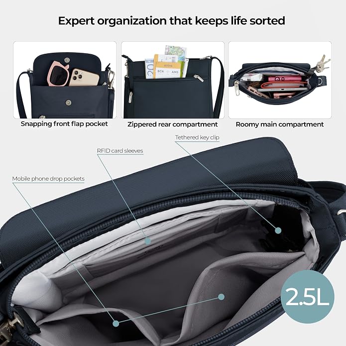 Travelon Anti-Theft Classic Mini Shoulder Bag