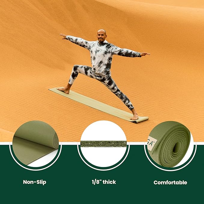 JadeYoga Travel Yoga Mat - Packable, Lightweight, and Portable Yoga Mat - Non-Slip Natural Rubber Mat for Women & Men - Great for Yoga, Home, Gym, Pilates, Fitness, and Stretching