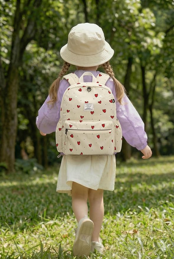 atgark Corduroy Toddler Backpack for Girls 2-5: Preschool Backpack for Girls