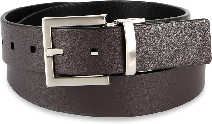 Calvin Klein Men’s Reversible Leather Belt - 2‑in‑1 Versatile Modern Style