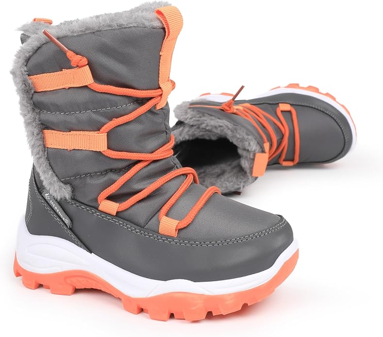 CIOR Winter Snow Boots for Boy and Girl Outdoor Waterproof with Fur Lined(Toddler/Little Kids)
