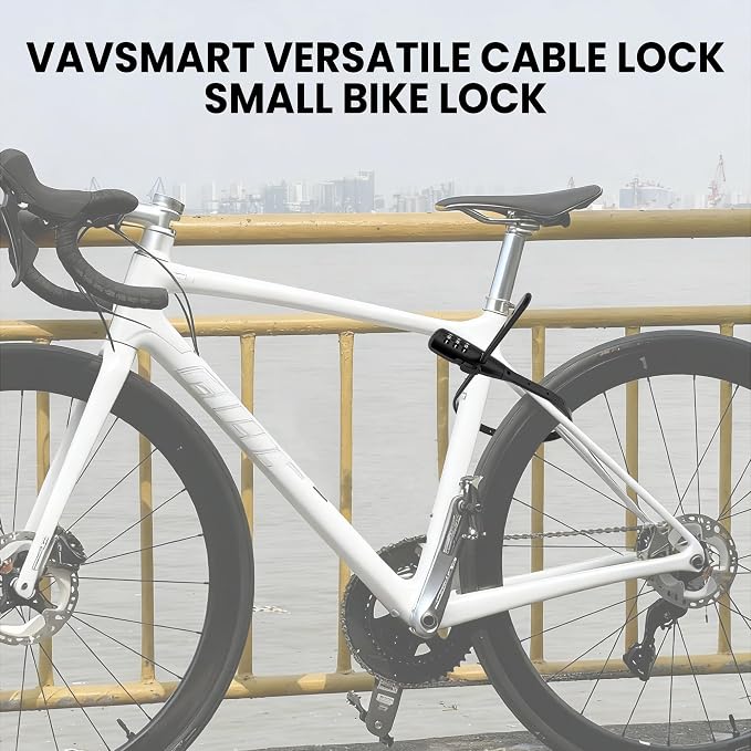 Zip Tie Lock, Adjustable Cable Lock with Combination - Lightweight Quick Combo Locking Security for Bicycle Racks, Kids Bikes, Motorcycle Helmets, Strollers, Skis, Sheds, Cabinets (3 Pack)