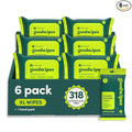 goodwipes Flushable Wipes for Adults - Botanical Bliss Butt Wipes for Women & Men, Septic Safe, Toilet & Bathroom Essentials, Extra Large, 318 Count (6 Packs and 1 Travel Pack)