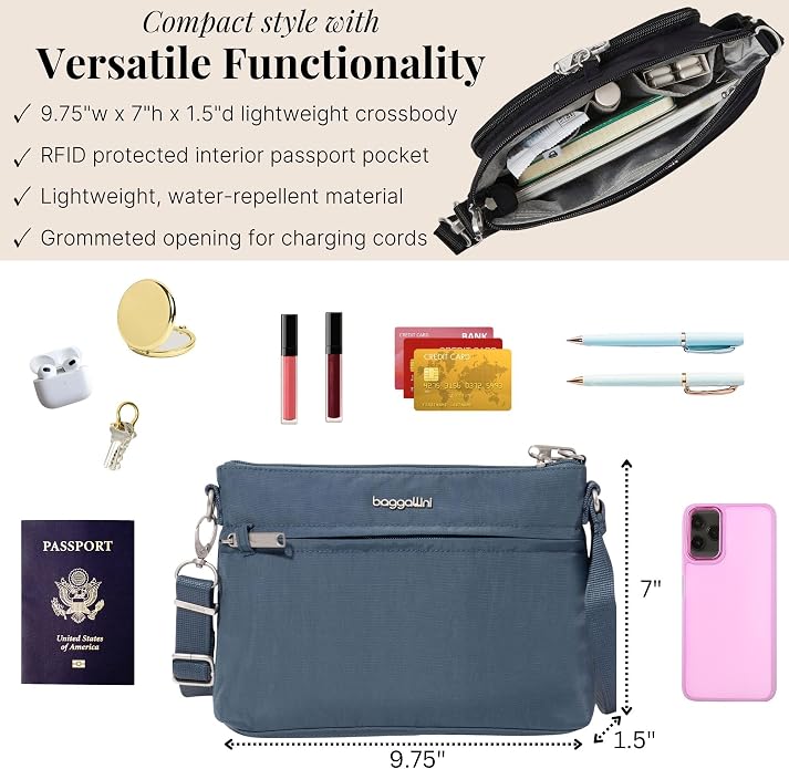 Baggallini Securtex™ Anti-Theft Memento Crossbody