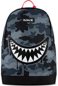 Hurley Unisex-Kids Graphic Backpack, Dark Grey Camo/Black, One Size
