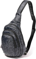 Baggallini Securtex® Anti-Theft Multi Zip Sling - Lightweight 8.6"x15.2" Travel Bag with Locking Zippers & RFID Protection