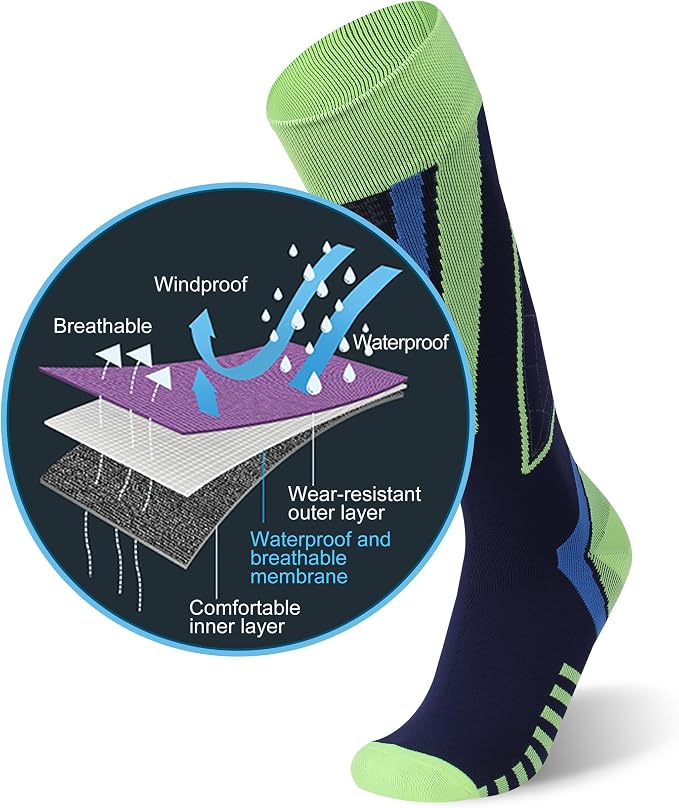 RANDY SUN Waterproof Breathable Knee High Kayaking Hunting Fishing Socks