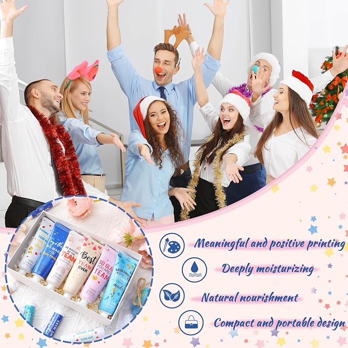 36set/144pcs Best Team Ever Gifts Team Appreciation Thank You Gifts for Coworkers Women Employee Appreciation Gift Party Favors Basket Stuffers Items Travel Hand Lotion and Lip Balm Set