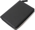 Full Grain Leather Family Passport Holder for 4 Passports - RFID Passport Holder and Travel Document Organizer - Large Leather Travel Wallet for Families - Black