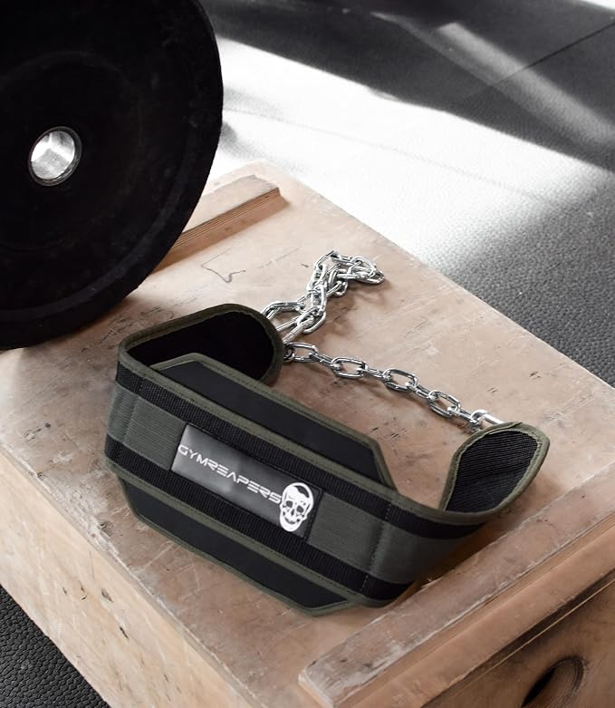 Gymreapers Dip Belt With Chain For Weightlifting, Pull Ups, Dips - Heavy Duty Steel Chain For Added Weight Training