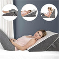 Kolbs Bed Wedge Pillow for Sleep Apnea, FSA Eligible Acid Reflux, and Back Pain Relief, with Chic Jacquard Cover - Headboard Wedges for Sleeping (Adjustable Height Wedge)