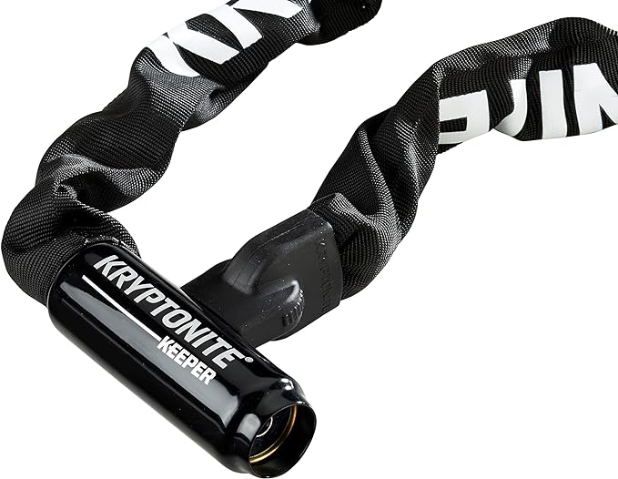 Kryptonite Keeper 712 Bike Chain Lock, 4 Feet Long Heavy Duty Anti-Theft Bicycle Chain Lock with Keys for Bike, Motorcycle, Scooter, Bicycle, Door, Gate, Fence | chain-bike-locks