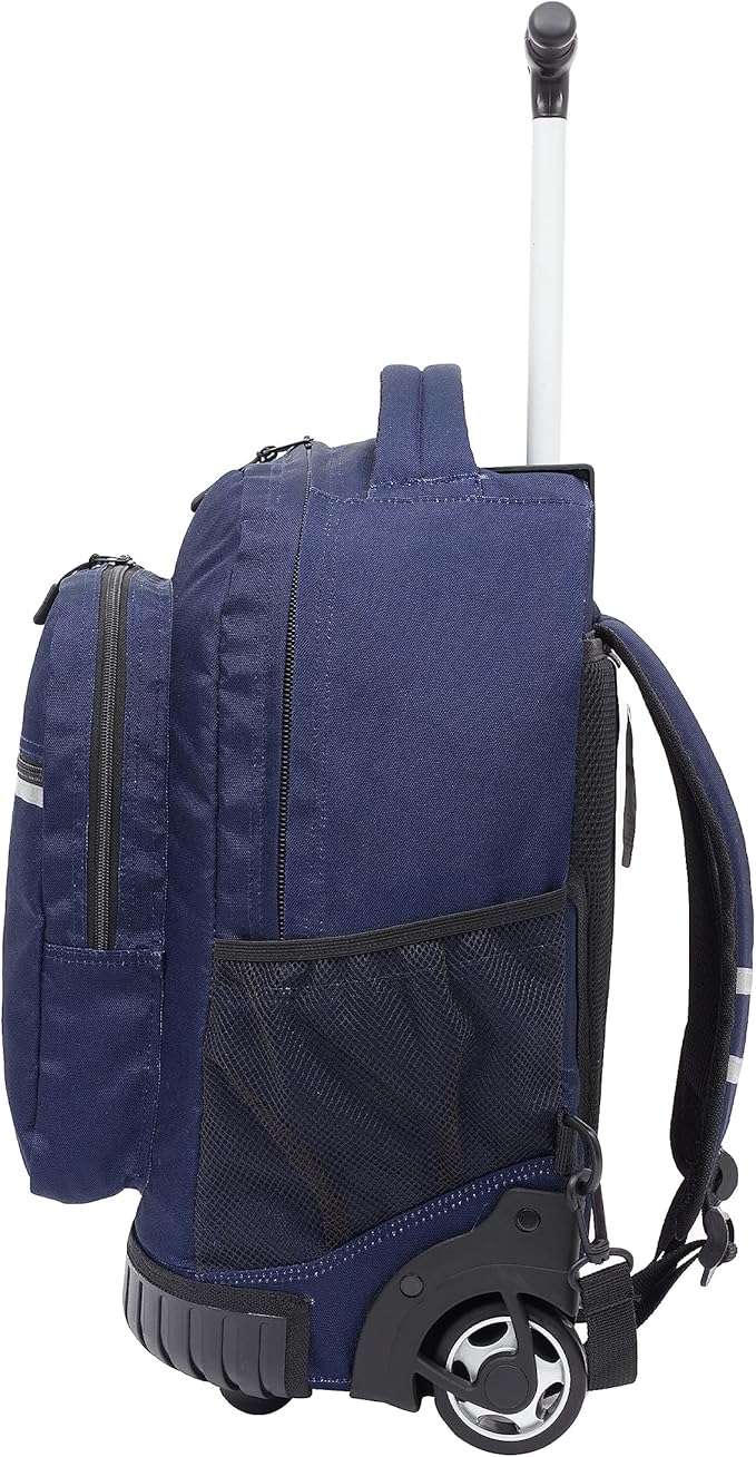 Travelers Club 18" Rolling Backpack with Shoulder Straps, Navy Blue