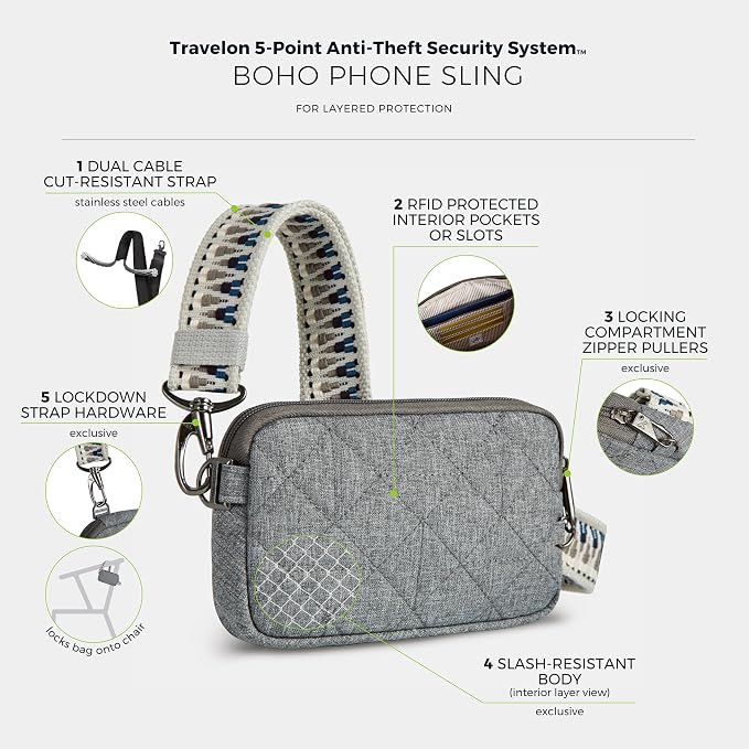 Travelon Anti-Theft Boho Phone Sling | Anti-Theft