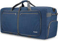 Gonex Large Foldable Travel Duffle Bag with Shoes Compartment, Packable Lightweight Water Repellent Duffel Bag for Camping Gym Weekender Bag