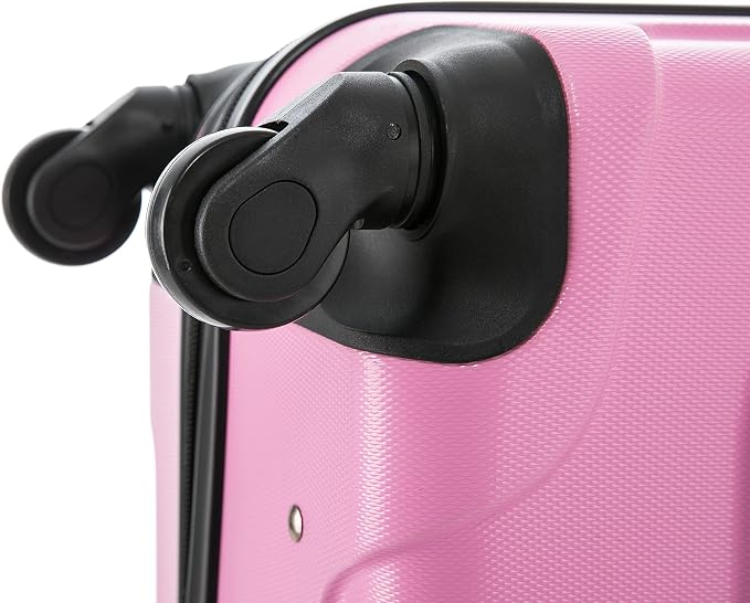 InUSA ENDURANCE Luggage with Spinner Wheels | Durable Lightweight Hardshell Spacious Travel Sets with Handle and Trolley | (20in, 24in, 28in) 3 Piece Luggage Set | Pink