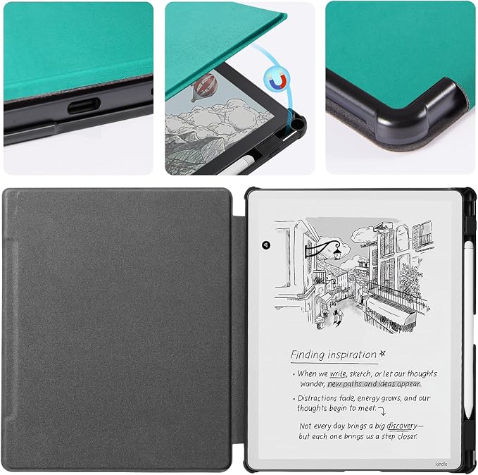 CoBak Case for 11" Kindle Scribe 3rd Generation 2025, Kindle Scribe Colorsoft - All New PU Leather Cover with Auto Sleep Wake, Pen Holder for Scribe 11" 2025 Released