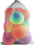 GSE Games & Sports Expert 24x36/30x40 X-Large Mesh Sports Equipment Drawstring Bag for Soccers, Basketballs, Footballs