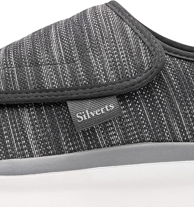 Silverts Women’s Adaptive Clothing Comfort Shoes, Easy Closure Adjustable Wide Fit Footwear for Elderly, Nursing Home