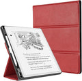 CoBak Case for 11" Kindle Scribe 3rd Generation 2025, Kindle Scribe Colorsoft with Two Viewing Angles - All New PU Leather Cover with Auto Sleep Wake, Pen Holder. Lychee Red