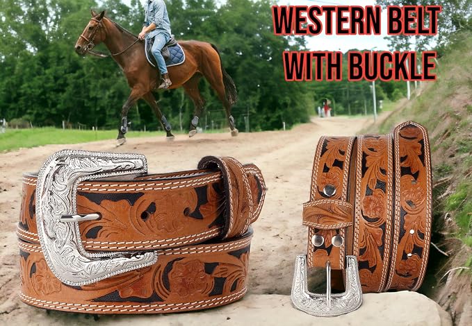 F&L CLASSIC mens Western full grain Leather belt Strap w/Snaps for Interchangeable Buckles, USA,