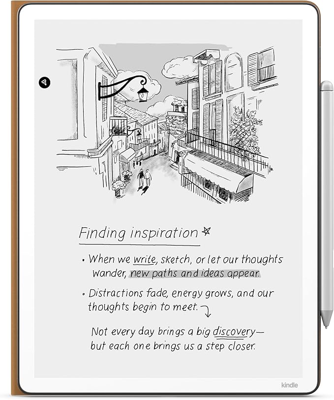 Introducing Amazon Kindle Scribe Executive Folio Cover with Magnetic Attach, Sleek Protective Case - Premium Leather