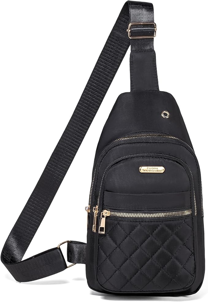 Banelu Small Sling Bag Crossbody Sling Backpack for Women, Chest Bag Daypack Cross Body Bag Fanny Pack for Outdoors Hiking