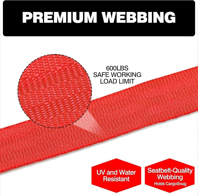 Retractable Ratchet Straps 1" x 13Ft, Heavy Duty Self Retracting Tie Down Straps, 1800lb Break Strength Auto Retract Cargo Straps for Truck, Trailer, Motorcycle, ATV, UTV, (Red, 4 Pack)
