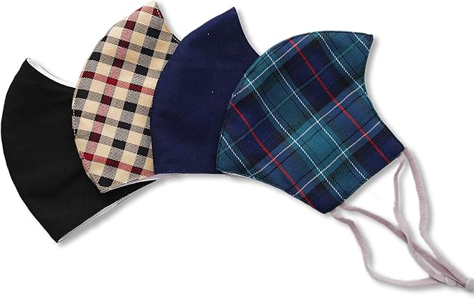 HOPE LOVE SHINE Face Mask Adjustable Filter Pocket Reusable Breathable Washable Cloth Mask Face Masks for Women Men - 4 Pack