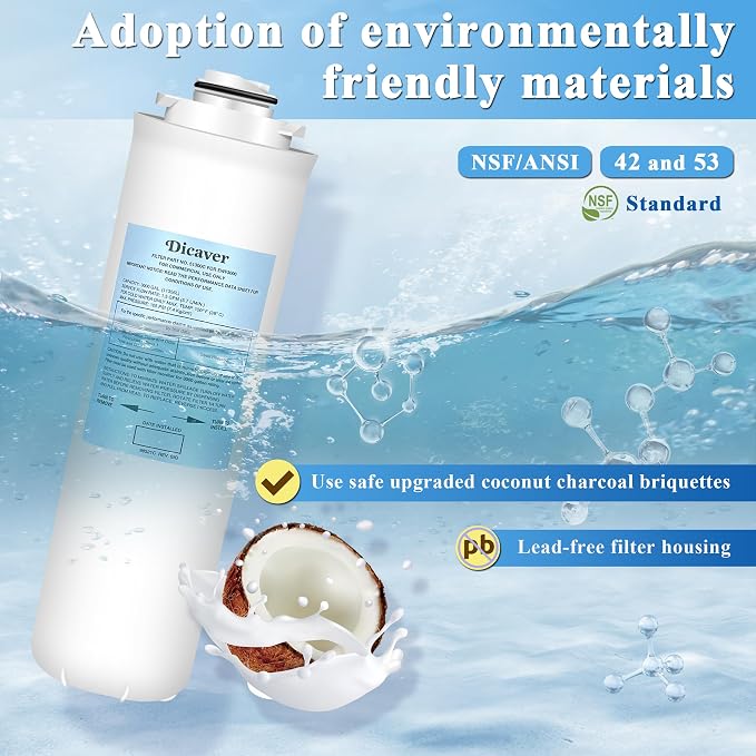 51300C Filters, Replacement for Elkay 51300C EWF3000 Filter By NSF/ANSI 42 Certified,Compatible with Ezh2o Filter Replacement Bottle Stations, 51300C 3000 Gallon (No Chip) 3 Packs