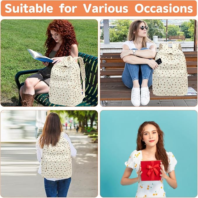 Bluboon School Backpack for Teen Girls Bookbags Elementary High School Corduroy Laptop Bags Women Travel Daypacks