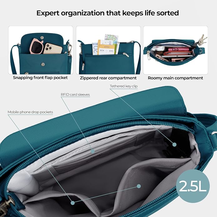 Travelon Anti-Theft Classic Mini Shoulder Bag