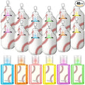Frienda 48 Pack Baseball Party Favors Set 24 Pcs Mini Hand Sanitizers and 24 Pcs Keychain Holders Travel Size Sanitizers for Baseball Players Coaches Fans Gifts for Team Sports Party Supplies