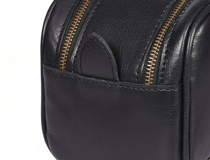 Leather Toiletry Travel Pouch Leather Waterproof Dopp Kit By Aaron Leather Goods