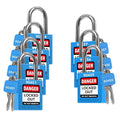 TRADESAFE Lockout Tagout Locks Set - 7 Blue Loto Locks, Lockout Locks Keyed Different, 2 Keys Per Lock, OSHA Compliant Lock Out Tag Out Padlocks, Safety Padlocks for Electrical Lockout Tag Out Kits