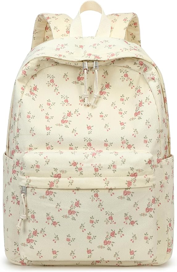 Bluboon School Backpack for Teen Girls Bookbags Elementary High School Corduroy Laptop Bags Women Travel Daypacks
