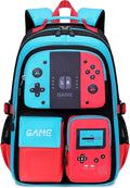 Boys Backpack Kids Bookbag TeensSchool Bag LuminousGame Large capacity bag(1Blue)