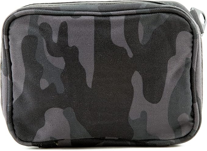 DIME BAGS Odor Sealing Padded Pouch, Carbon-Lined Smell Blocking Bag with Protective Interior for Glass & Gear, Water-Resistant Exterior, Low-Profile & Discreet (8 Inch, Camo)