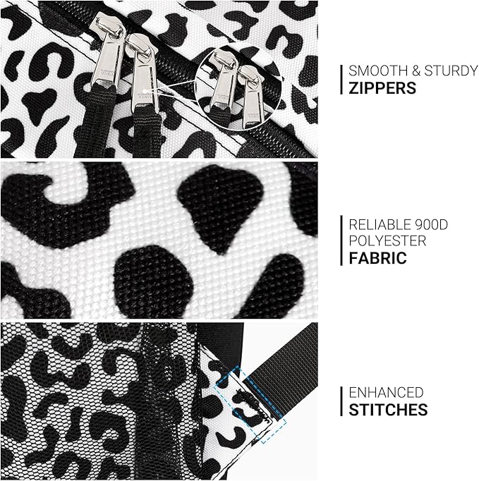 ZORFIN 26L Backpack for College, and Travel: Water Resistant Bookbag - Snow Leopard