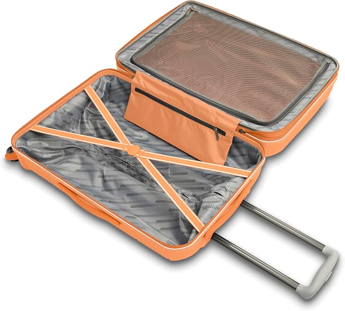 American Tourister Stratum 2.0 Expandable Hardside Luggage with Spinner Wheels, 2-Piece Set 20/28, Papaya