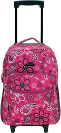 Rockland Double Handle 17" Rolling Backpack, Bandana