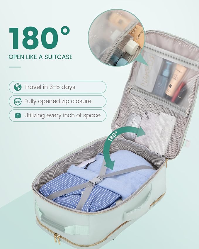 LOVEVOOK 40L Travel Backpack Flight Approved Carry on Backpack,3 Packing Cubes,Waterproof Personal Item Travel Bag,TSA Carry on Luggage Suitcase Travel Essentials,Gifts for Women & Men,fits 17" Laptop