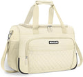 Travel Duffle Bag for Women, Underseat Carry On luggage Bag Foldable Overnight Weekender Hospital Bag Lightweight Airplanes Personal Item Travel Tote Bag for Women Birthday Gifts, 16IN Beige