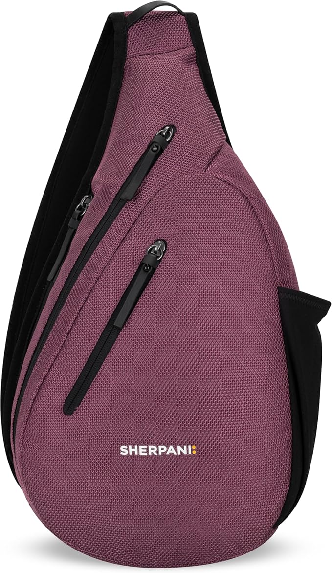 Sherpani Esprit, Anti Theft Sling Bag, Right-Handed Sling Purse, 10L Travel Bag, Crossbody Backpack, Travel Gift, Fits 10 Inch Tablet (Smoky Orchid)