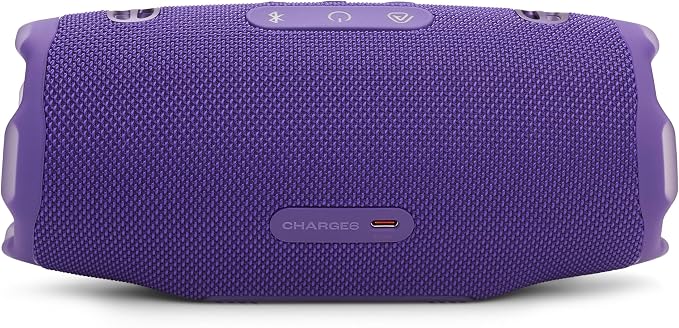 JBL Charge 6 - Portable Waterproof & Drop-Proof Bluetooth Speaker, Bold JBL Pro Sound with AI Boost, 28Hrs of Playtime, Built-in Powerbank & Comes with a Sturdy/Removable Carrying Strap (Purple)