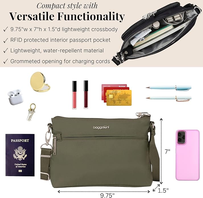 Baggallini Securtex™ Anti-Theft Memento Crossbody