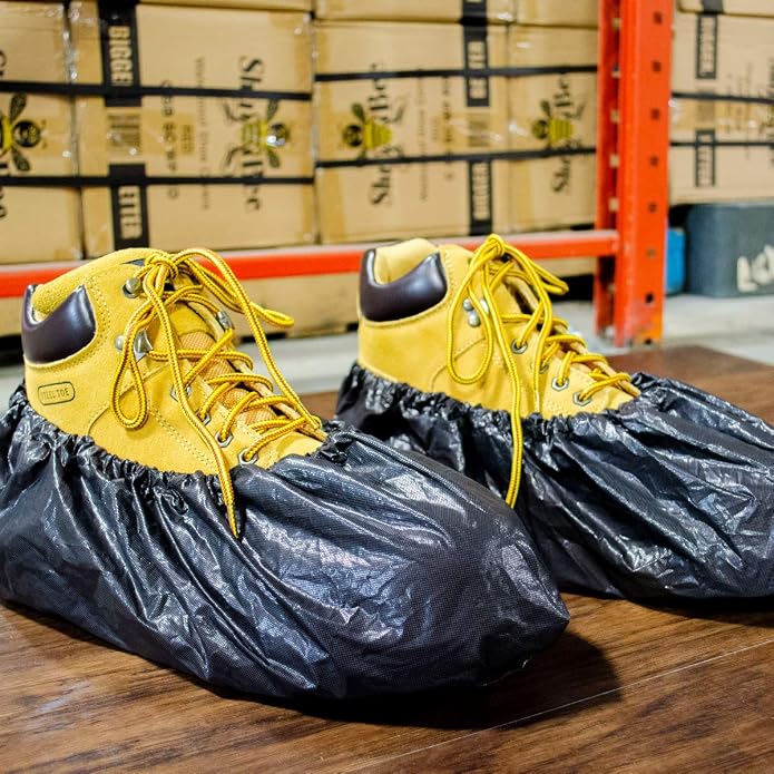 ShuBee Waterproof Shoe & Boot Covers Slip-Resistant Disposable for Plumbing Construction Floor Protection - 40 Pair