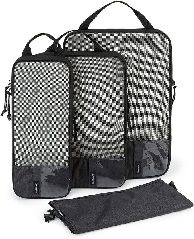 BAGSMART 6 Set /4 Set/2 Set Compression Packing Cubes for Travel, Lightweight Luggage Organizer Bags, Durable Space Saver Bags Travel Essentials