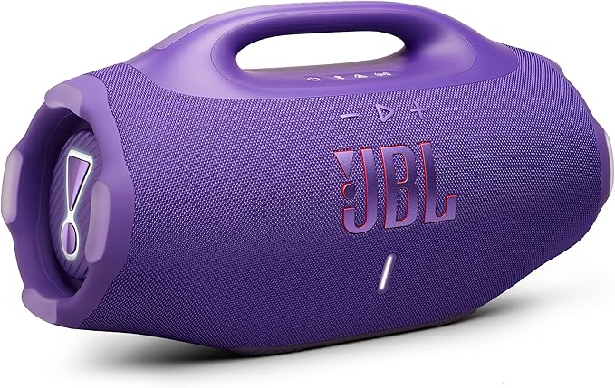 JBL Boombox 4 - Most Powerful JBL Portable Waterproof Speaker with Massive JBL Pro Sound, Up to 34 Hours of Playtime, & Multi-Speaker Connection by Auracast™ (Purple)